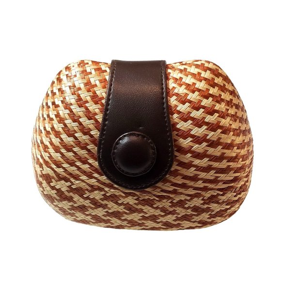 le sac Handbags - Le Sac vintage mini clutch woven rounded edge